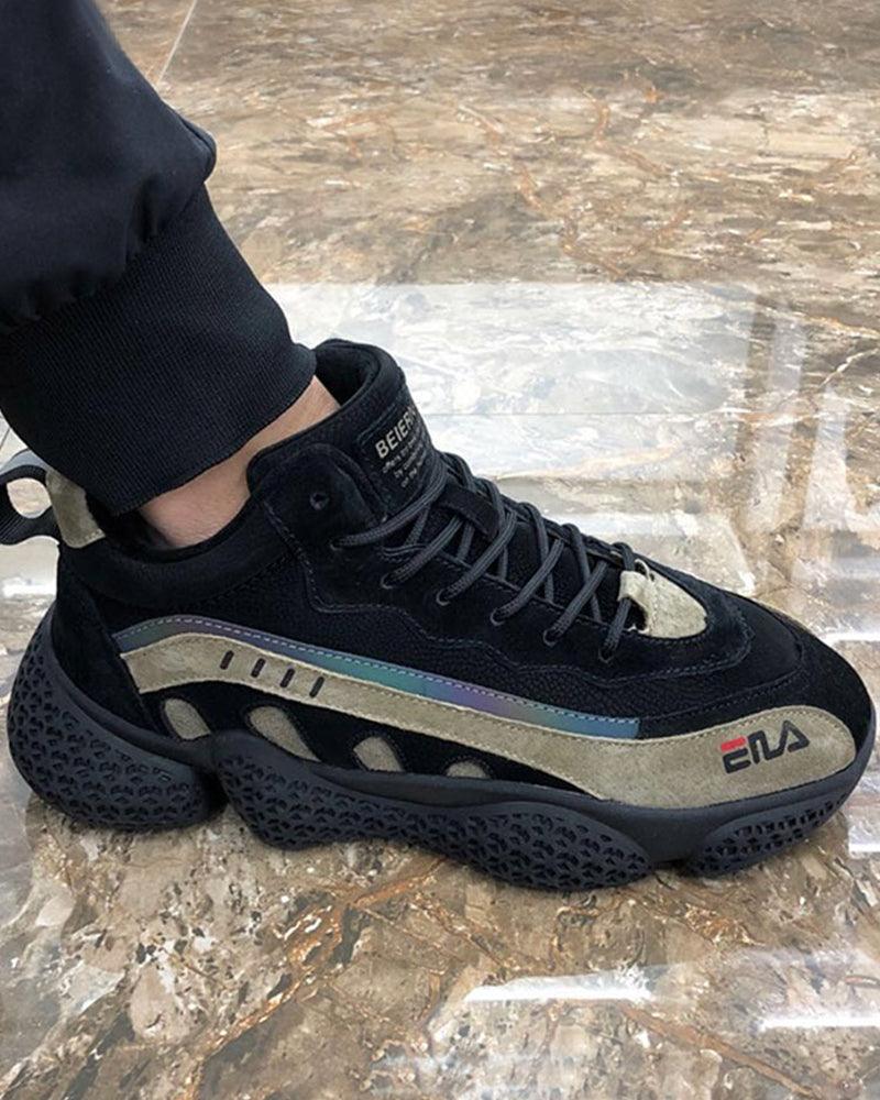 Techwear Nubuck Leather Sneakers - Techwear Official