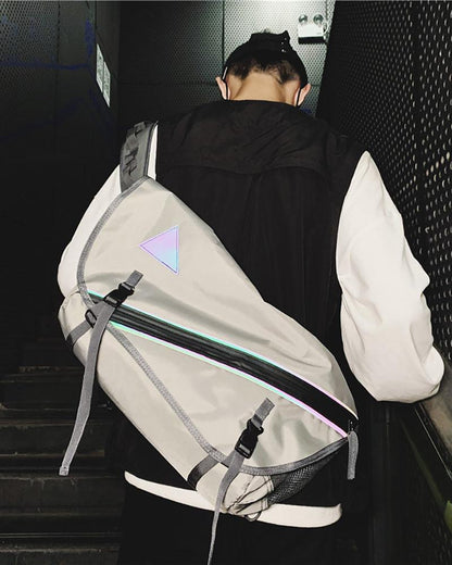 Techwear Reflective Messenger Bag - Techwear Official
