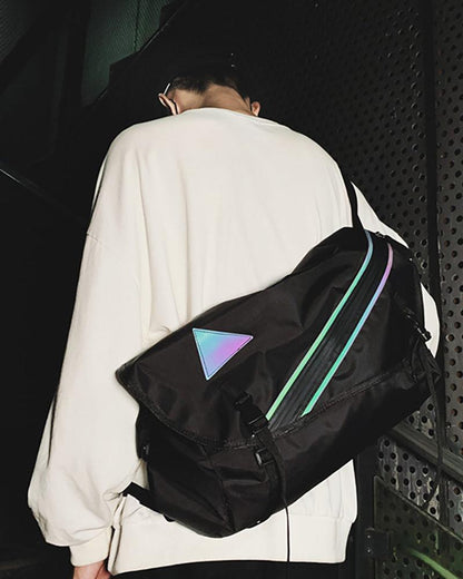 Techwear Reflective Messenger Bag - Techwear Official