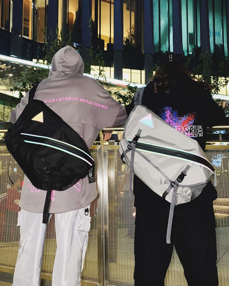 Techwear Reflective Messenger Bag Techwear Official