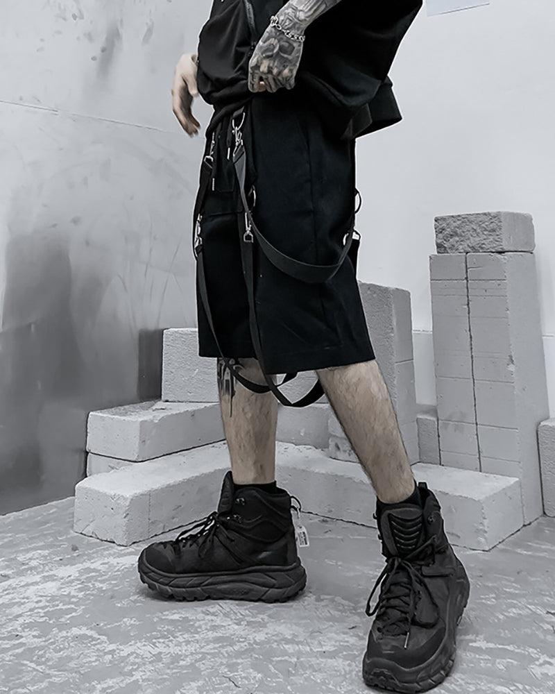 Techwear Ribbon Cargo Shorts - Techwear Official
