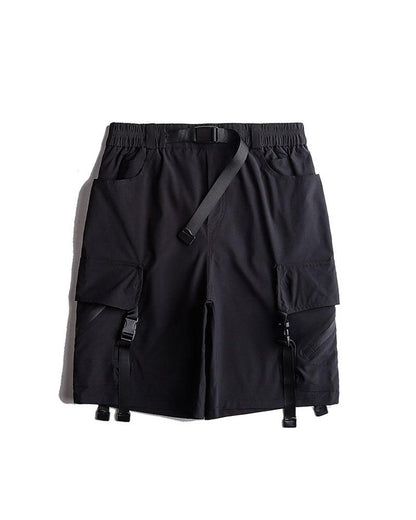 Techwear Ribbon Multi-Pocket Cargo Shorts - Techwear Official