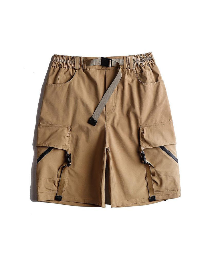 Techwear Ribbon Multi-Pocket Cargo Shorts - Techwear Official