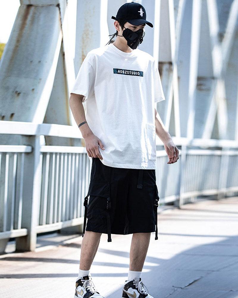 Techwear Ribbon Multi-Pocket Cargo Shorts - Techwear Official