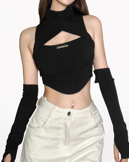 Techwear Turtleneck Cutout Top - Techwear Official
