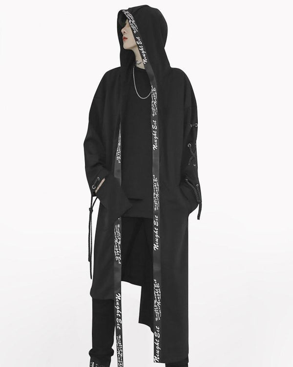 Techwear Yamamoto Ribbon Hooded Coat - Techwear Official