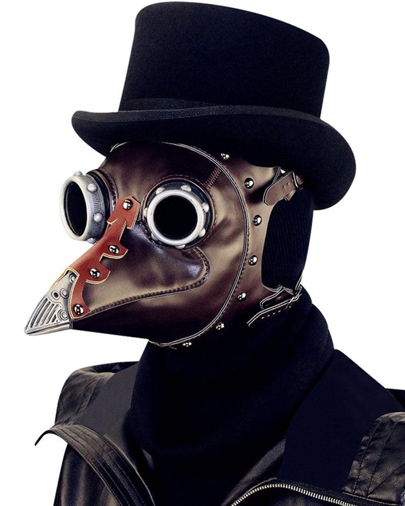 The Night Of Crow Punk Leather Mask - Techwear Official