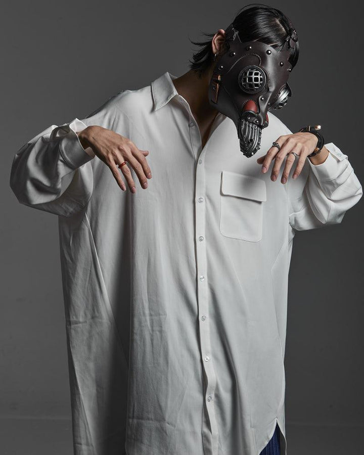 The Night Of Crow Punk Leather Mask - Techwear Official