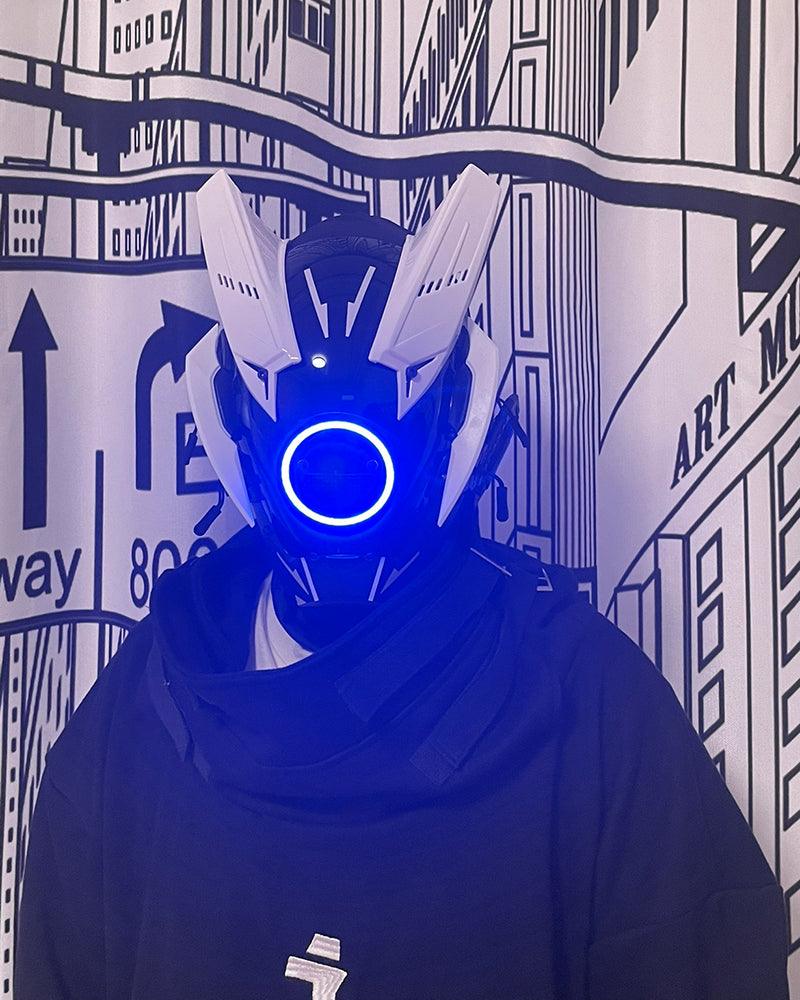 Futuristic LED Cyberpunk Mask| Cyberpunk Helmet – Techwear Official