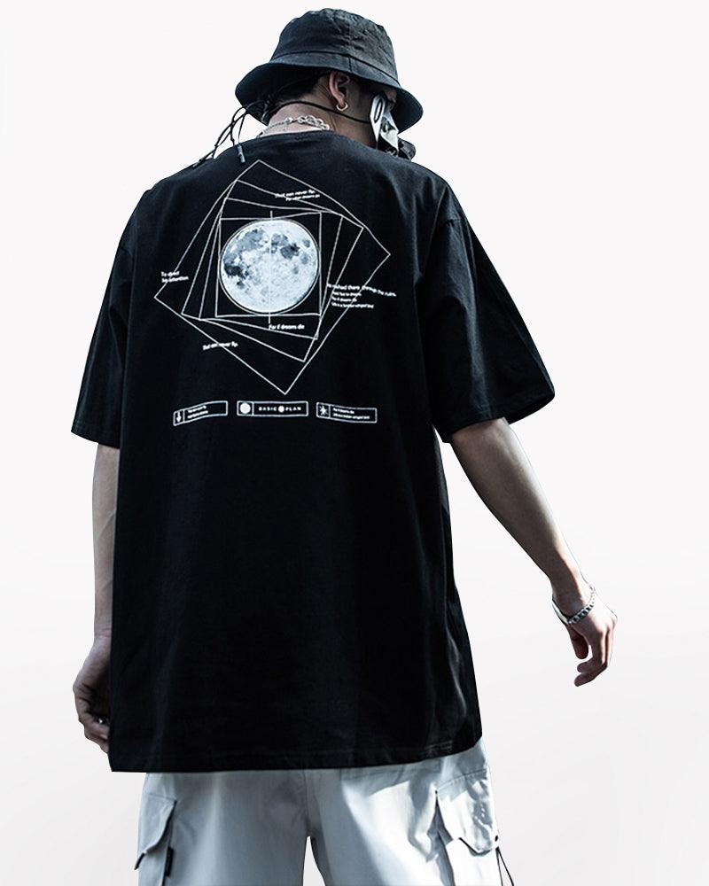 Techwear T-shirts,mens black tees,cargo t-shirt men&