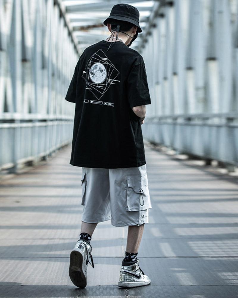 Time Stands Still Moon T-Shirt - Techwear Official