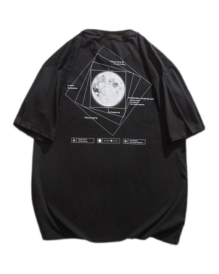 Time Stands Still Moon T-Shirt - Techwear Official