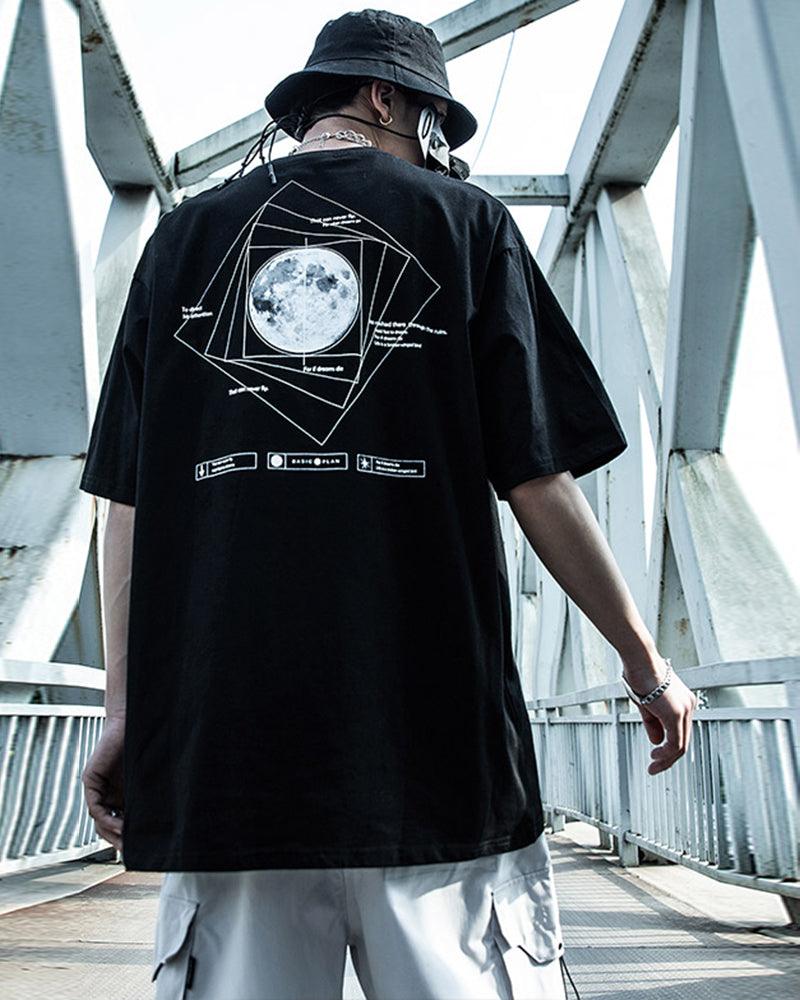 Techwear T-shirts,mens black tees,cargo t-shirt men&