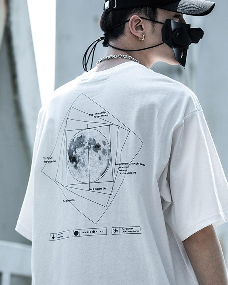 Time Stands Still Moon T-Shirt - Techwear Official