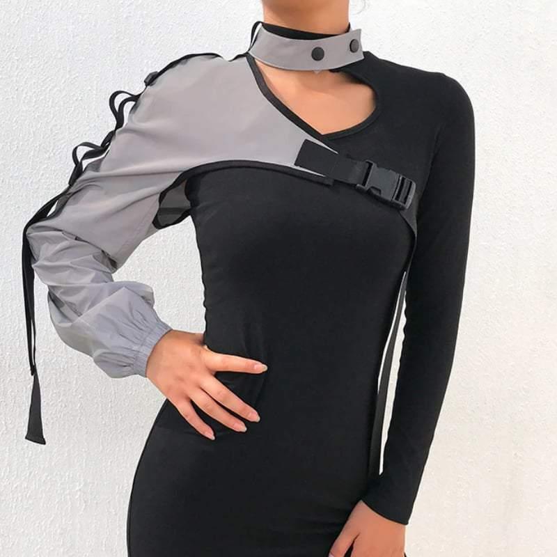 Time To Say Goodbye Reflective Shoulder Top - Techwear Official