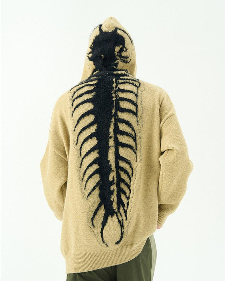 Touch The Bones Centipede Slouchy Sweater - Techwear Official