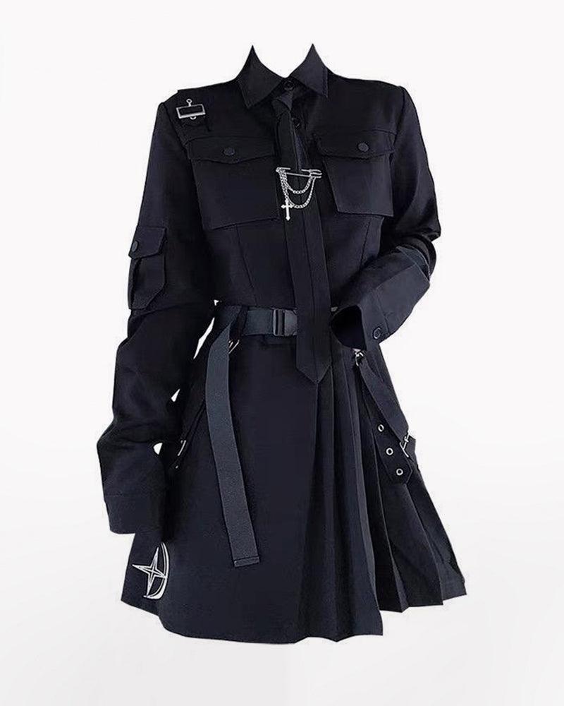 cargo skirt,cargo mini skirt,black cargo skirt,mini cargo skirt,cargo skirt outfit,two piece skirt set,a line skirt,techwear outfits,techwear fashion,casual techwear,techwear girls,techwear skirt,techwear women