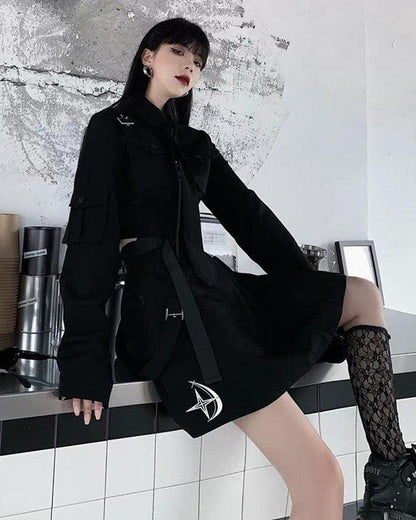 Tough As Time Short Style Suit And Skirt Set - Techwear Official