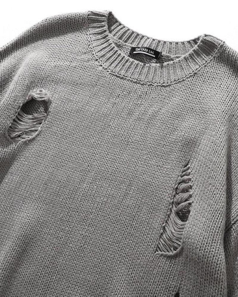 Trendy Punk Tattered Sweater - Techwear Official