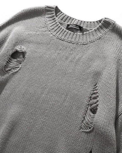 Trendy Punk Tattered Sweater - Techwear Official