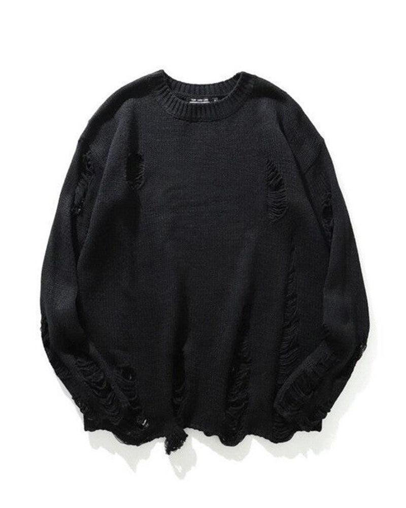 Trendy Punk Tattered Sweater - Techwear Official