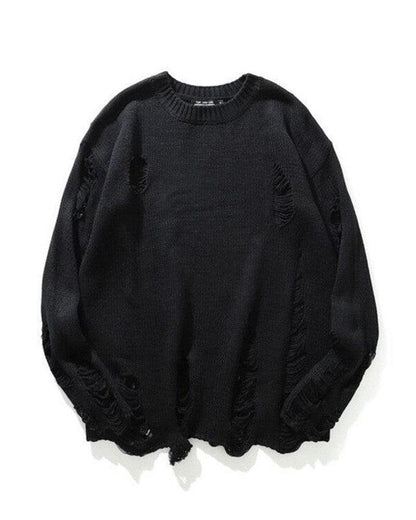 Trendy Punk Tattered Sweater - Techwear Official