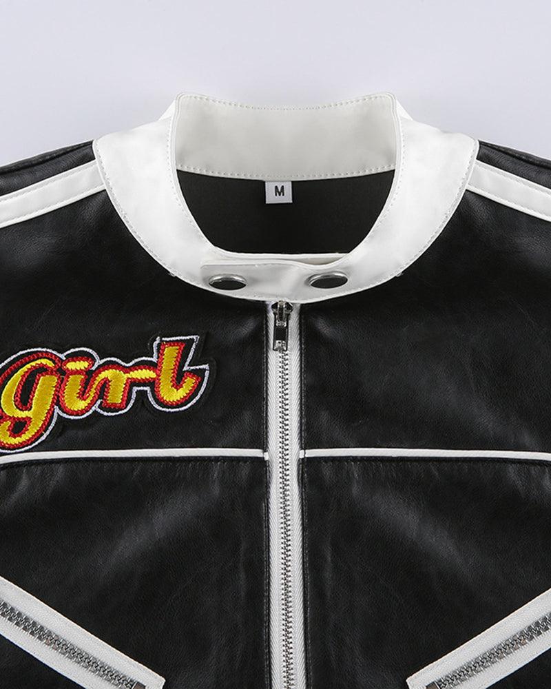 Try Everything Street PU Crop Jacket - Techwear Official