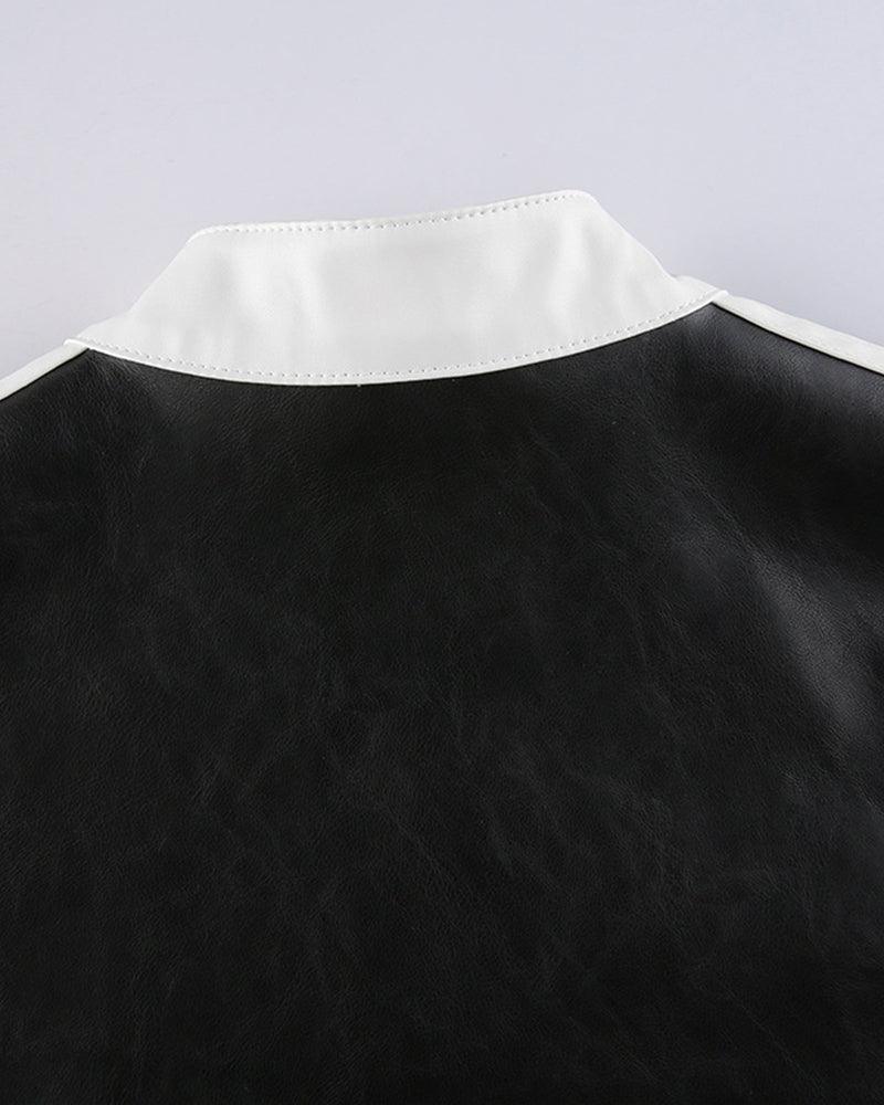 Try Everything Street PU Crop Jacket - Techwear Official