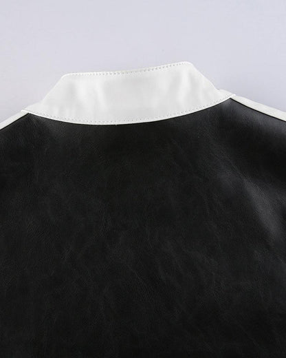 Try Everything Street PU Crop Jacket - Techwear Official