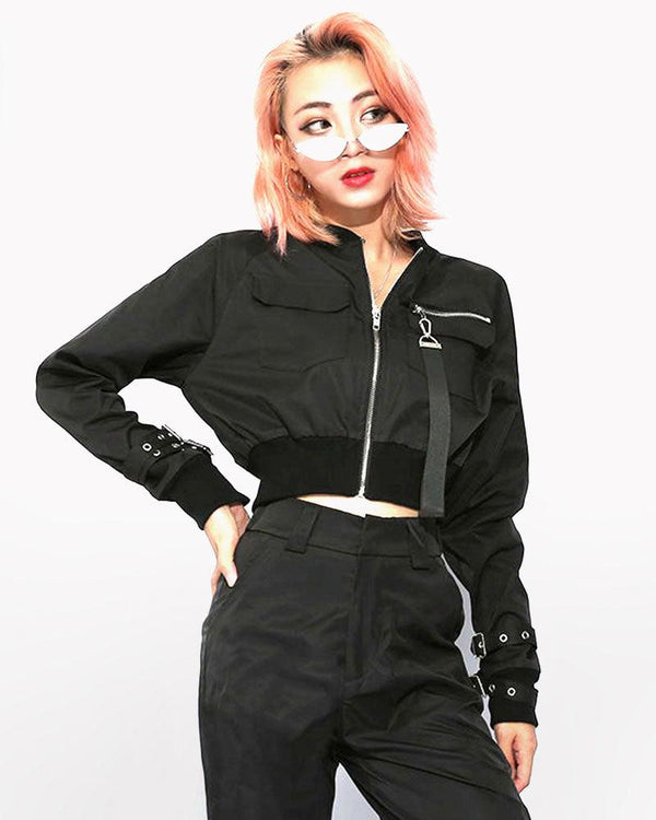 Welcome To My Life Buckle Bomber Jacket - Techwear Official
