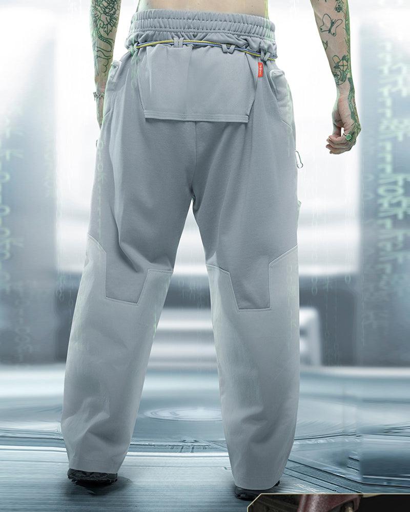 White Ghost Cyberpunk Patchwork Pants - Techwear Official