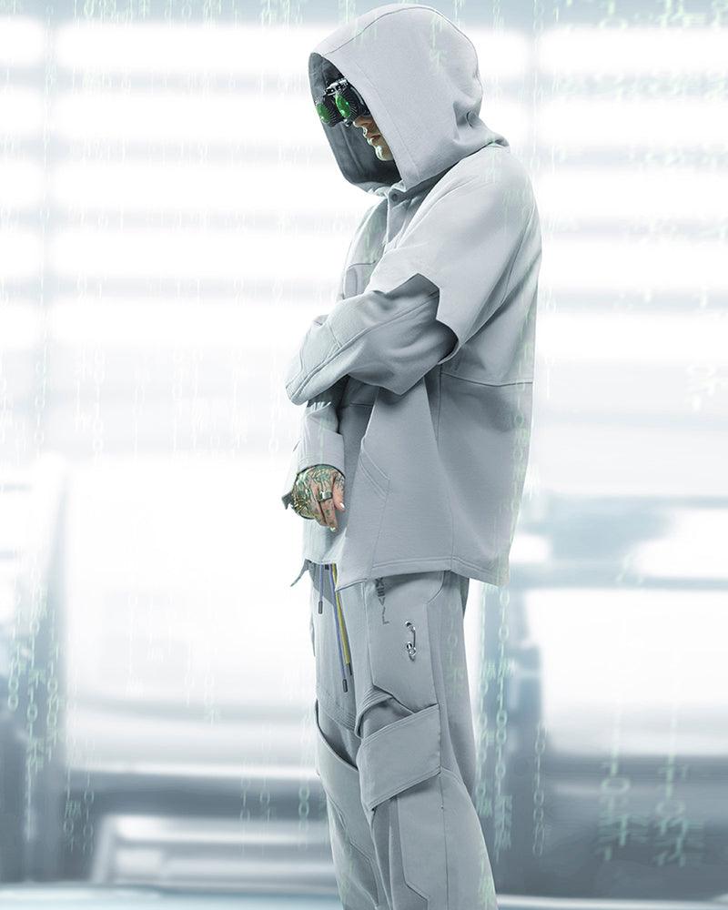 White Ghost Cyberpunk Patchwork Pants - Techwear Official