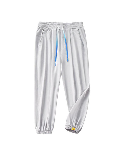 Summer Picnic Ice Silk Drawstring Jogger Pants - Techwear Official