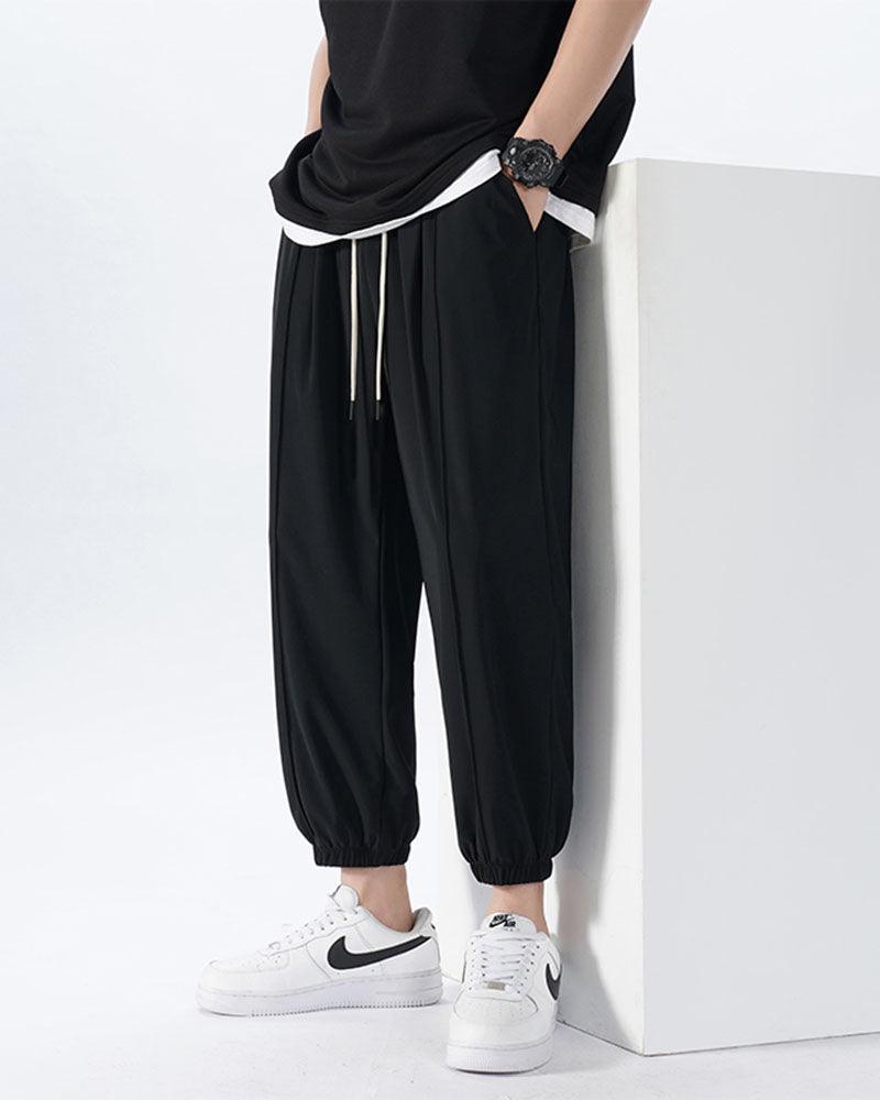Ice Silk Pants,Summer Pants, jogger pants,techwear pants,mens streetwear outfits