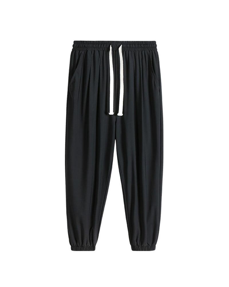 Summer Wars Ice Silk Drawstring Jogger Pants - Techwear Official