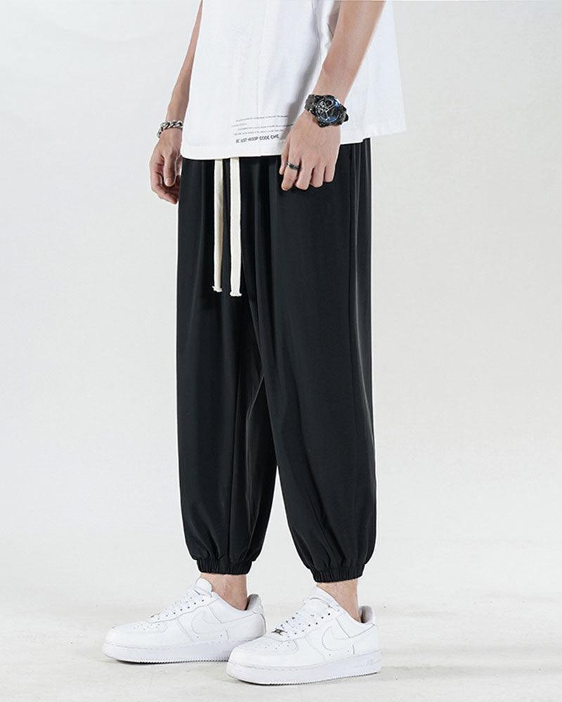 Summer Wars Ice Silk Drawstring Jogger Pants - Techwear Official