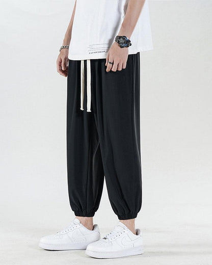 Summer Wars Ice Silk Drawstring Jogger Pants - Techwear Official