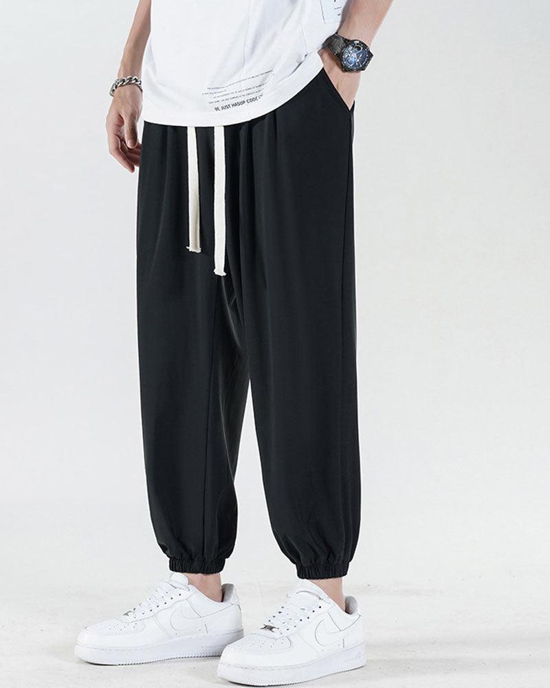 Summer Wars Ice Silk Drawstring Jogger Pants - Techwear Official
