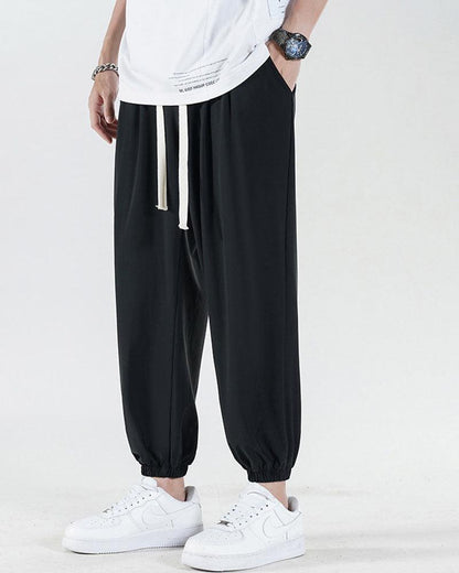 Summer Wars Ice Silk Drawstring Jogger Pants - Techwear Official