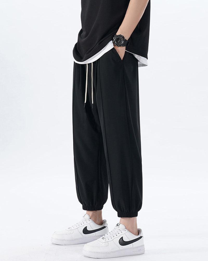 Summer Wars Ice Silk Drawstring Jogger Pants - Techwear Official