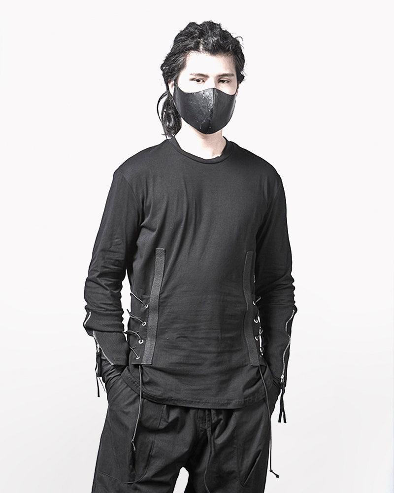 Techwear T-shirts,tactical shirt,mens black tees,cargo t-shirt men&