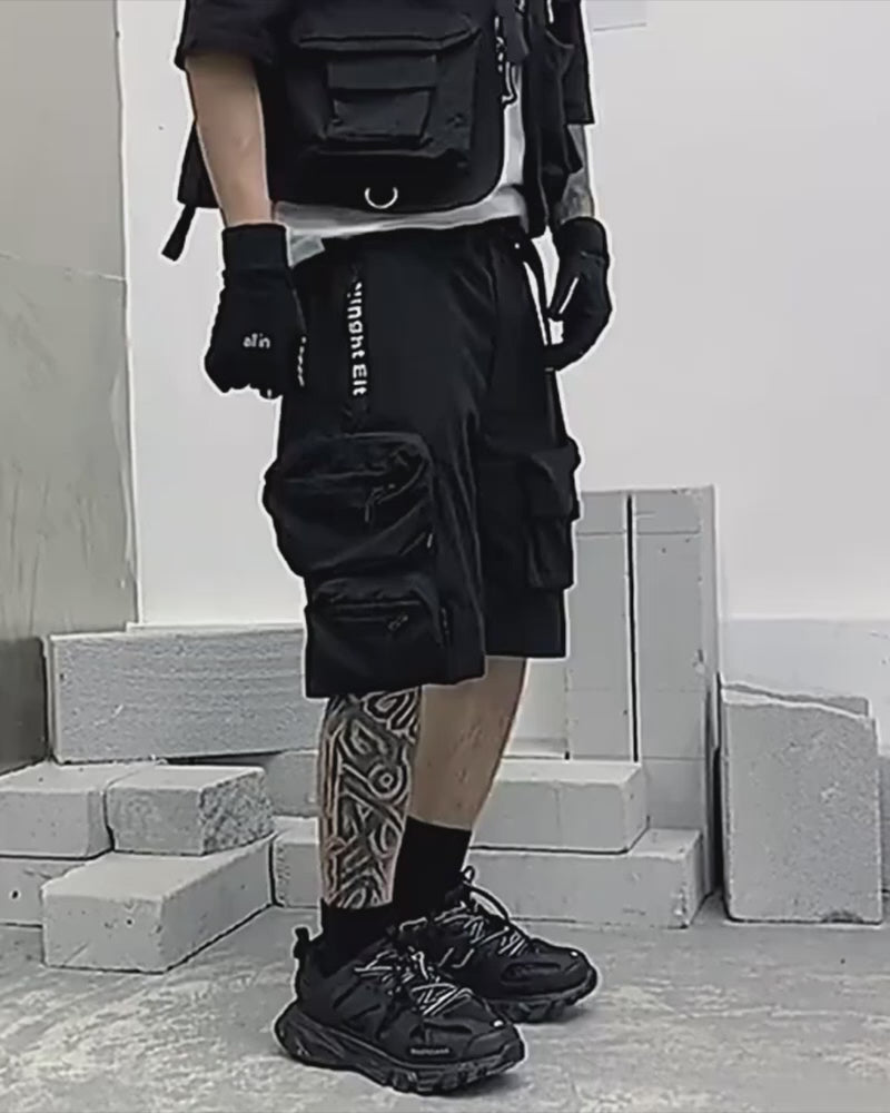 Techwear Backpack Cargo Shorts