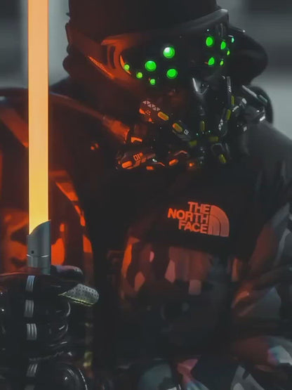 Futuristic Led Cyberpunk Goggles And Mask (Sold Separately）