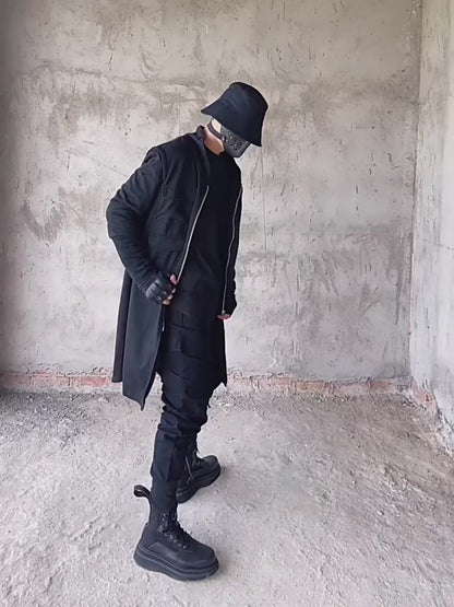 Yamamoto Japanese Techwear Long Cargo Coat